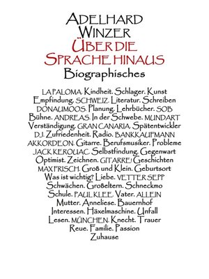 cover image of Über die Sprache hinaus